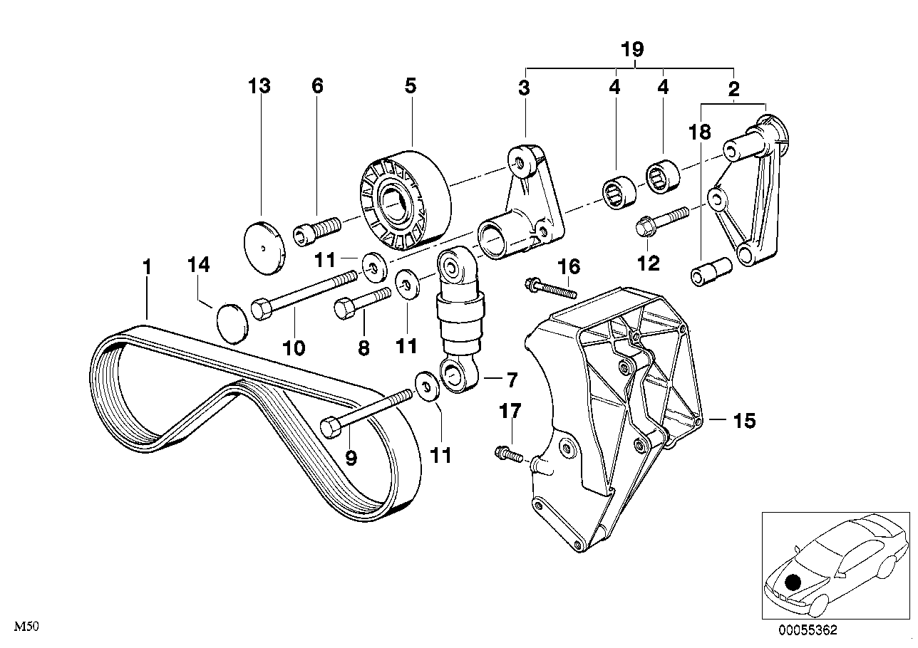 BMW 11 28 1 717 210 - Värinänvaimennin, moniurahihna inparts.fi