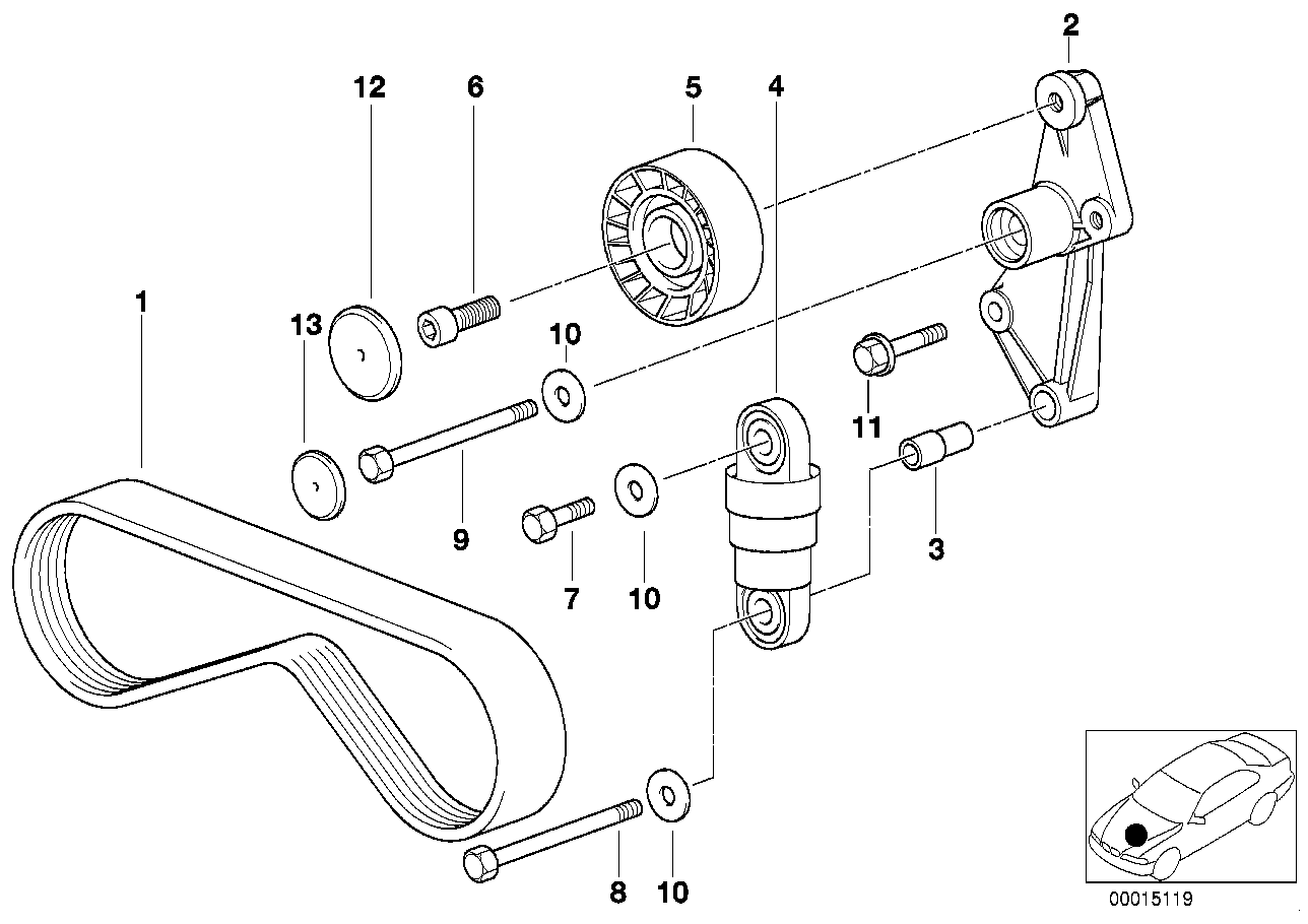 TOYOTA 11281703943 - Moniurahihna inparts.fi