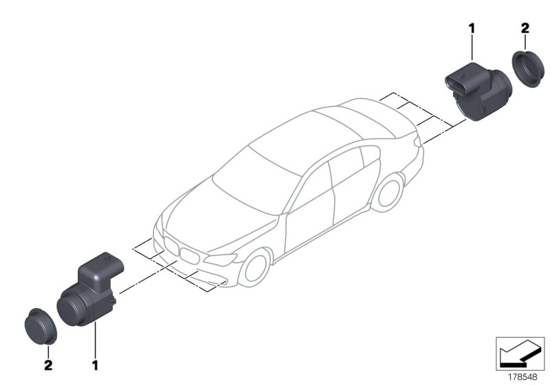 BMW 66 20 9 191 400 - Sensori, pysäköintitutka inparts.fi