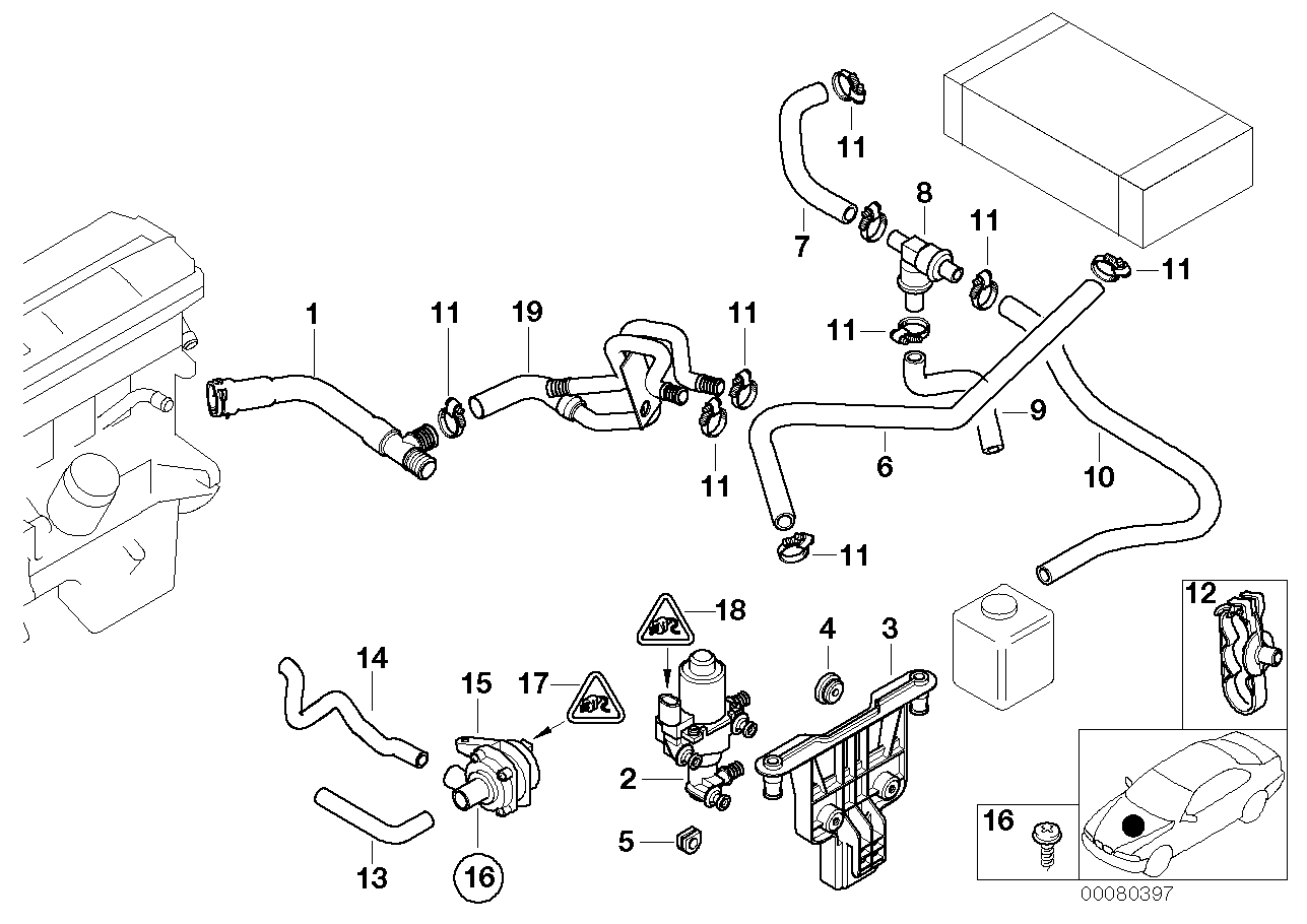 BMW 64 11 8 381 989 - Lisävesipumppu inparts.fi