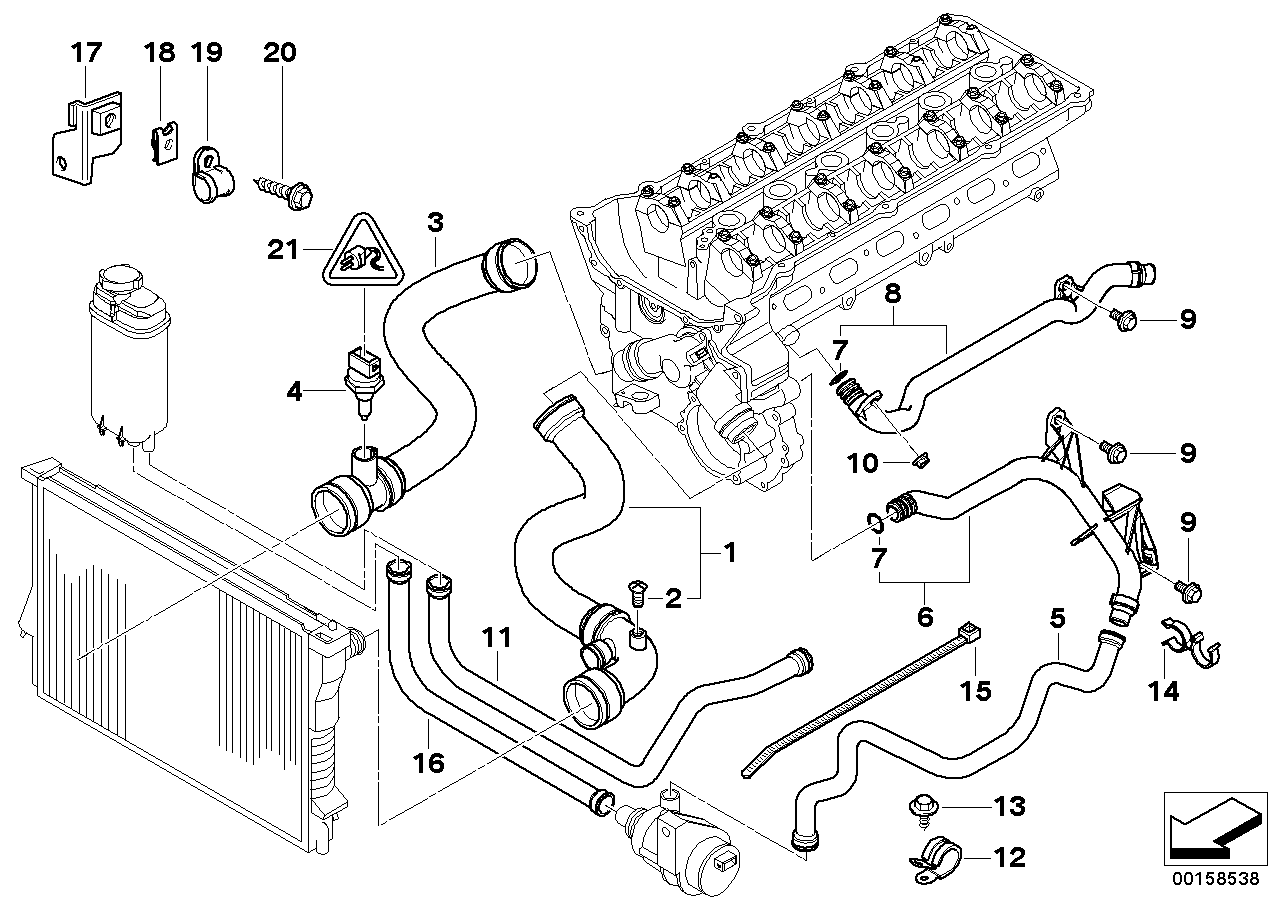 BMW 11 53 1 705 224 - Jäähdyttimen letku inparts.fi