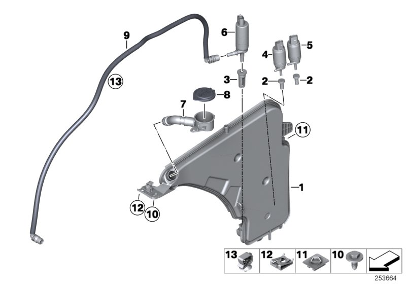 BMW 67127302588 - Pesunestepumppu, lasinpesu inparts.fi