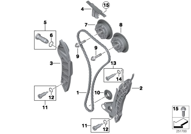 BMW 1131 7 577 631 - Ohjauskisko, jakoketju inparts.fi