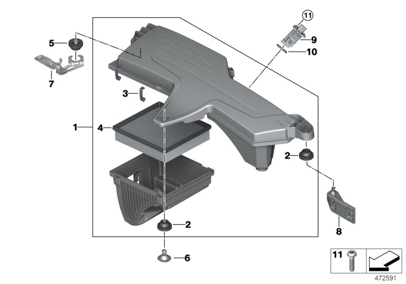 BMW 13 71 8 507 320 - Ilmansuodatin inparts.fi