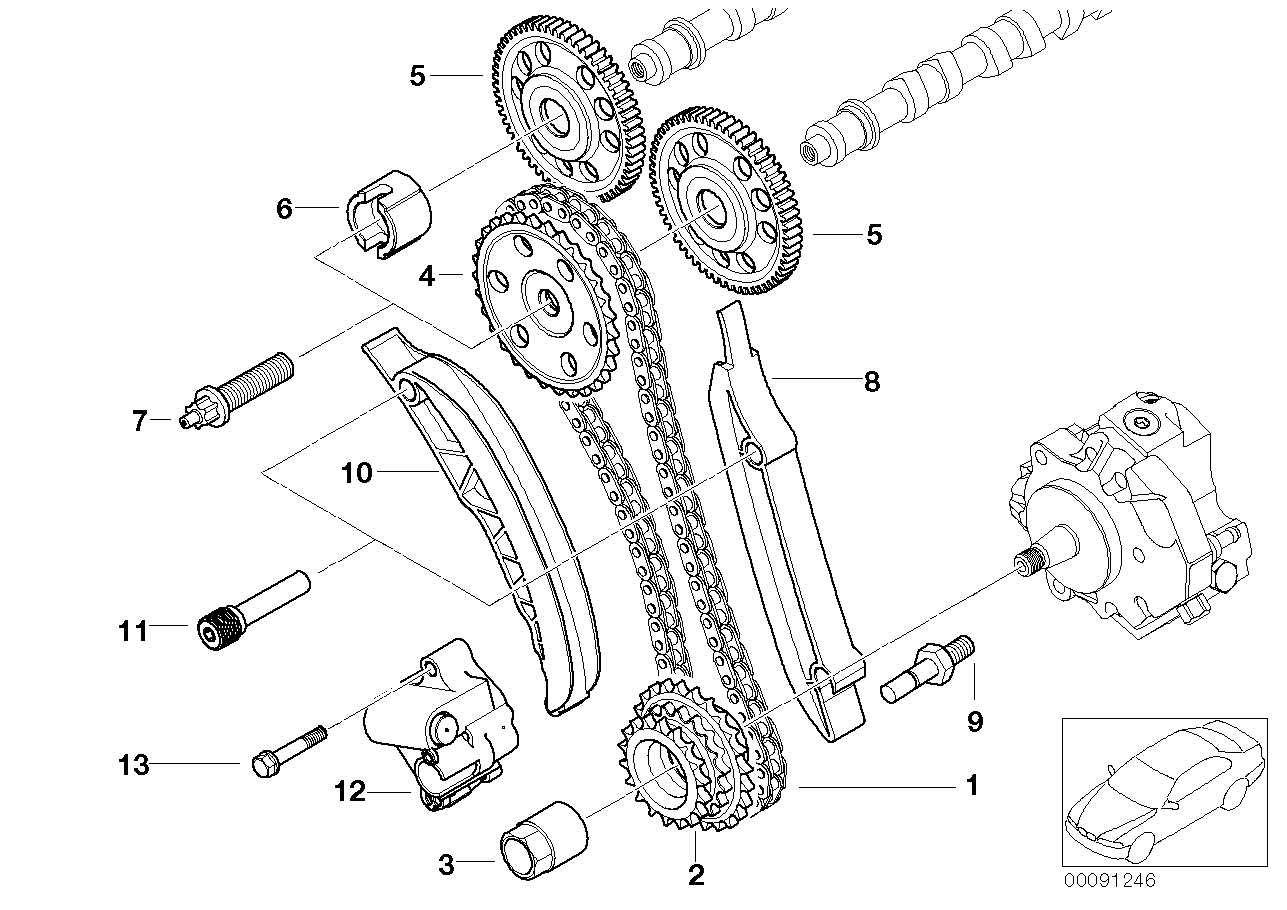 BMW 11 31 2 249 626 - Jakoketjusarja inparts.fi