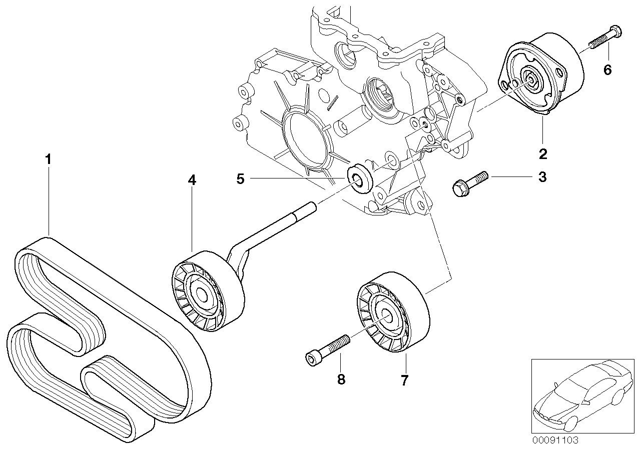 Mercedes-Benz 11287786075 - Moniurahihna inparts.fi