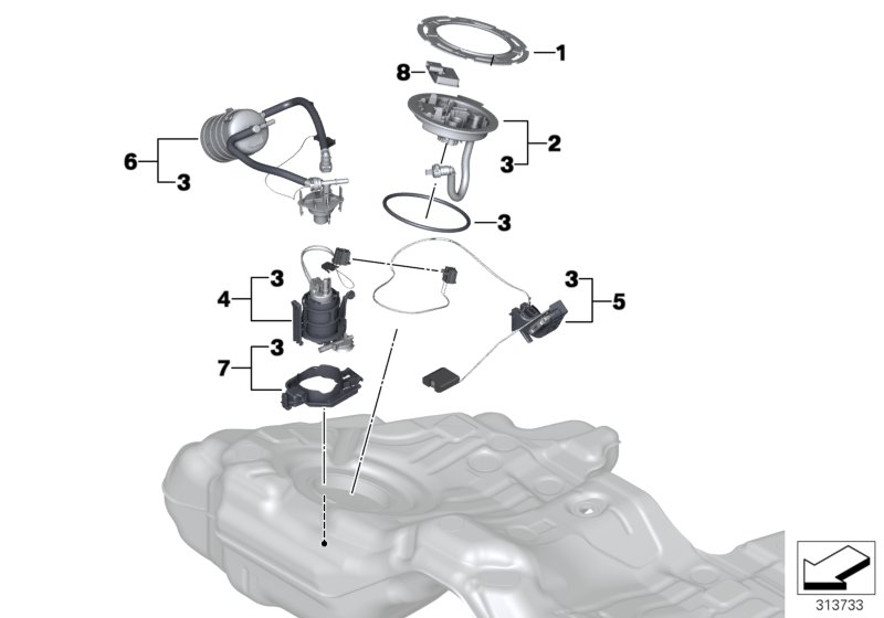 BMW 16117217261 - Polttoaineen syöttömoduuli inparts.fi