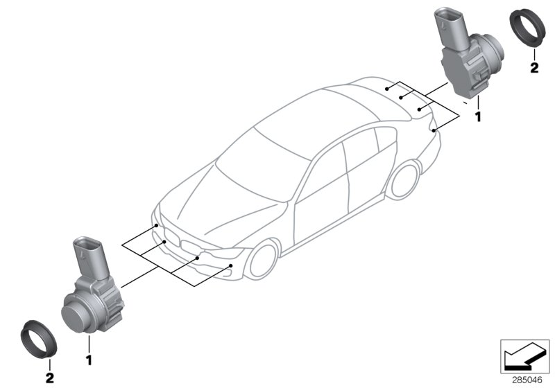 BMW 66 20 9 261 582 - Sensori, pysäköintitutka inparts.fi