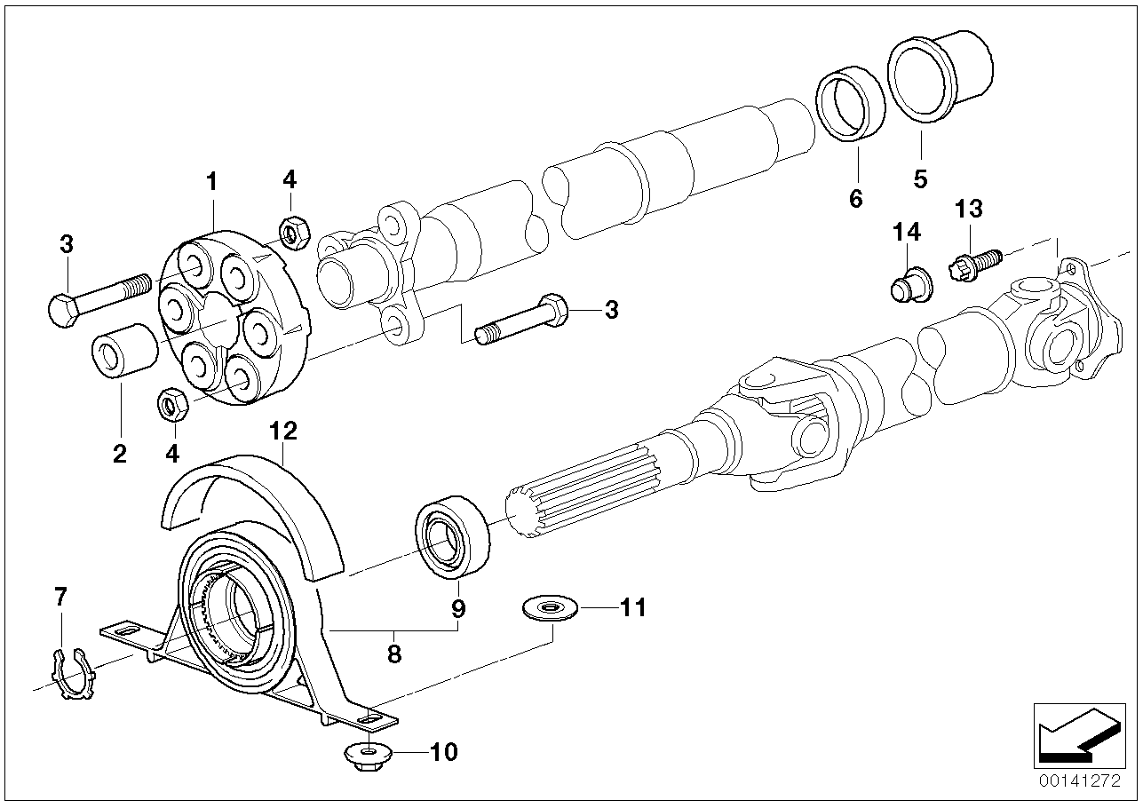 BMW 26 12 7 501 257 - Ripustus, kardaaniakseli inparts.fi