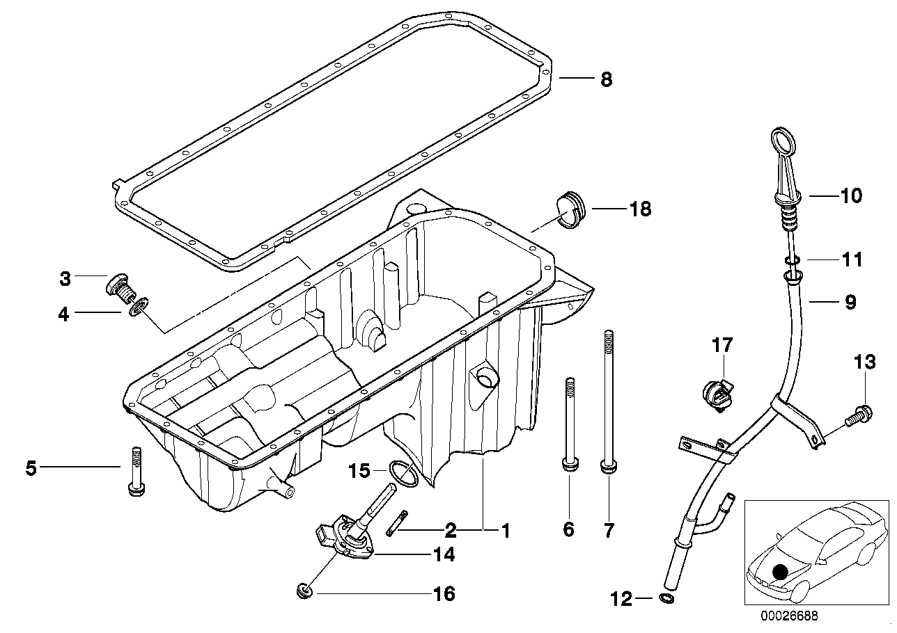 BMW 11 43 1 740 045 - Tiiviste, öljynmittaustikku inparts.fi