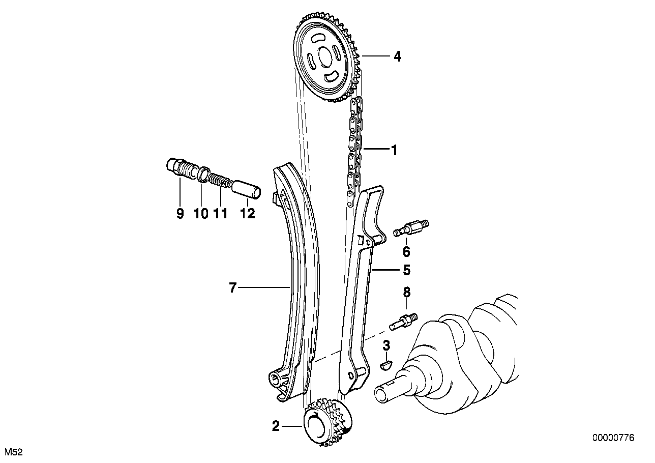 BMW 11 31 1 726 480 - Ohjauskisko, jakoketju inparts.fi