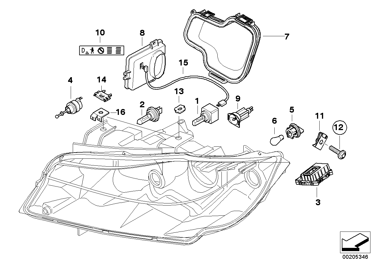 BMW 63 12 6 948 180 - Kytkentälaite, kaasupurkauslamppu inparts.fi