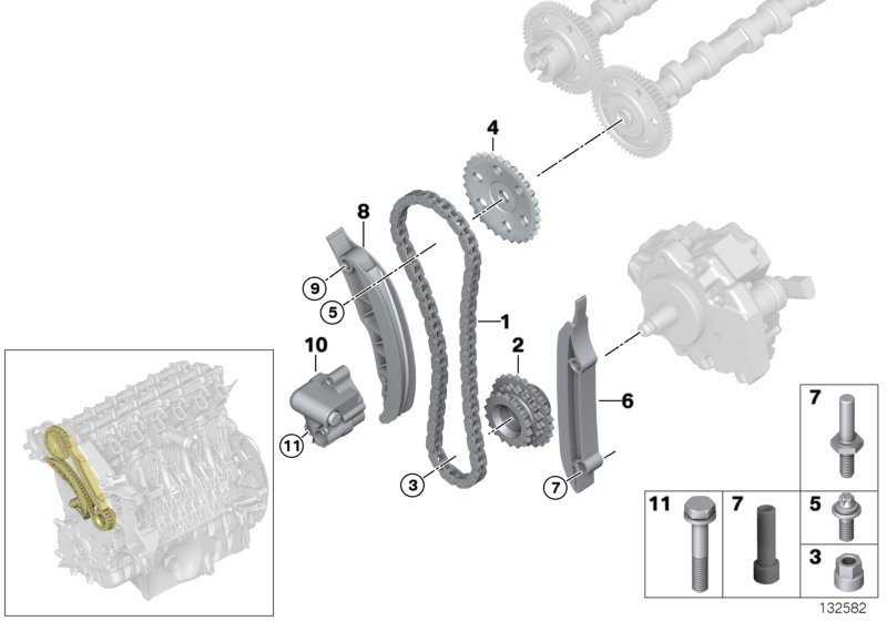 BMW 11 31 7 791 821 - Jakoketjusarja inparts.fi