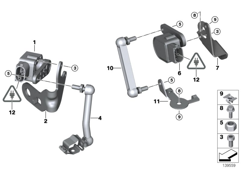 BMW 37146763734 - Sensori, Xenonvalo (ajovalokorkeuden säätö) inparts.fi