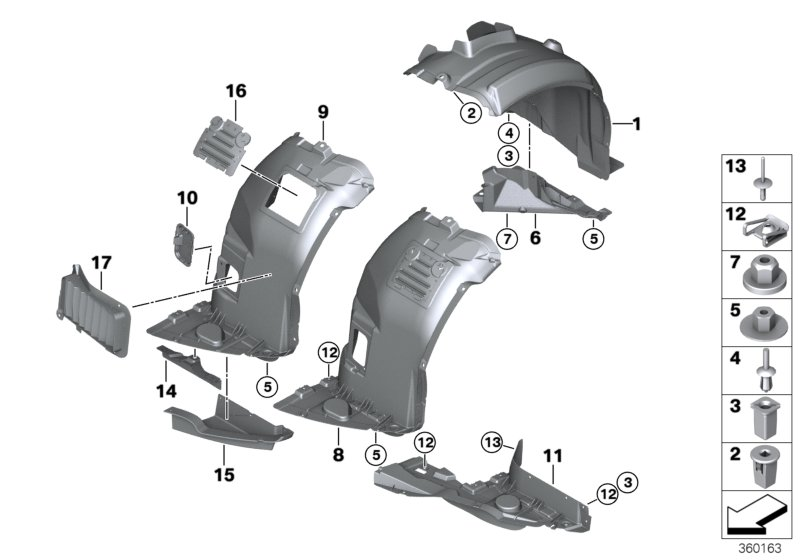 BMW 5171-7059-377 - Verhous, sisälokasuoja inparts.fi