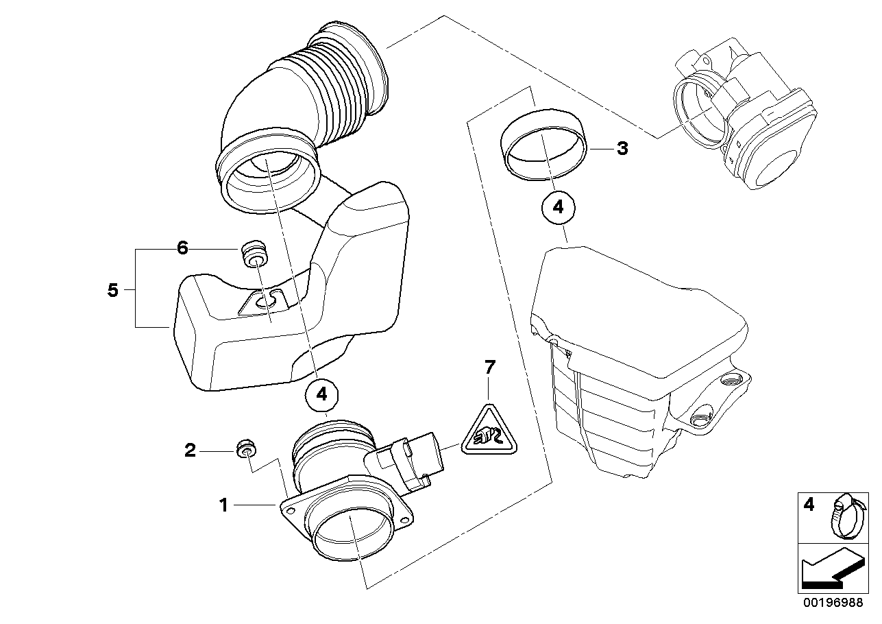 BMW 13 62 7 566 986 - Ilmamassamittari inparts.fi