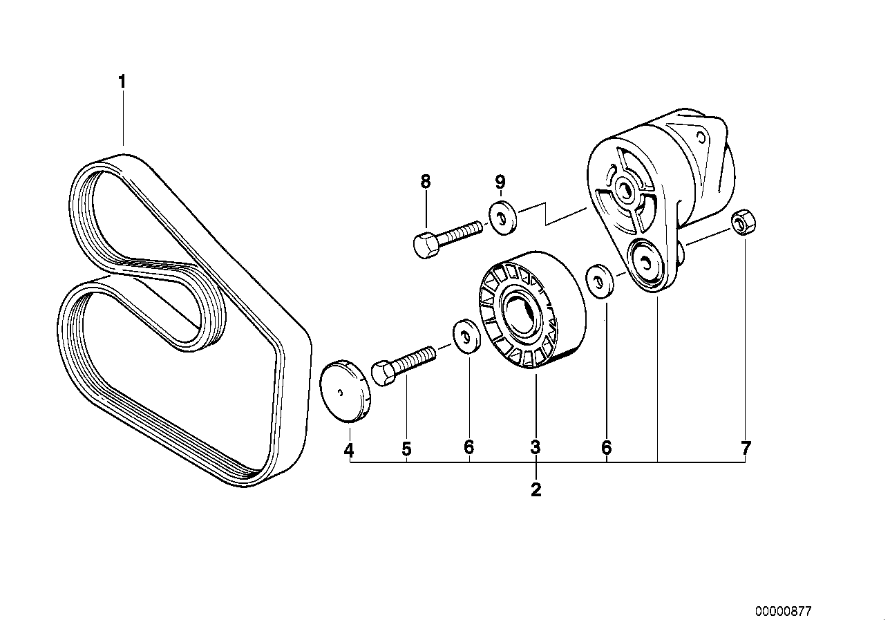 BMW 11 28 7 838 797 - Hihnankiristin, moniurahihna inparts.fi