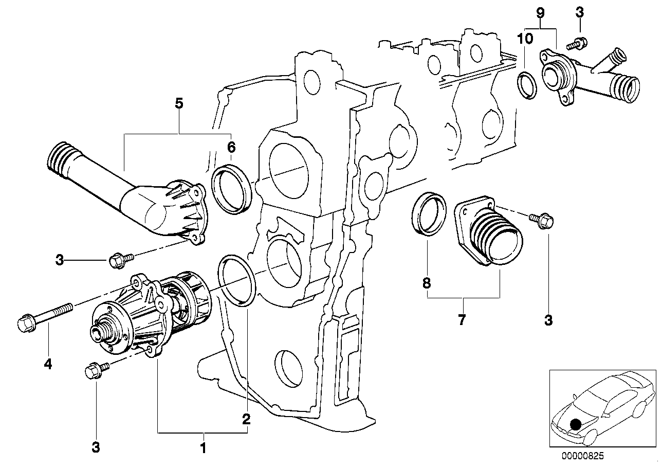 BMW 11 51 0 393 338 - Vesipumppu inparts.fi