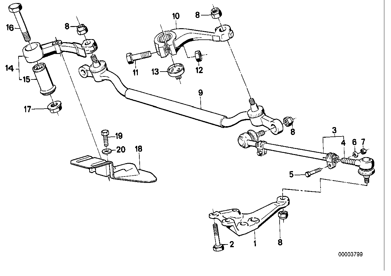 BMW 32 21 1 135 820 - Raidetangon pää inparts.fi