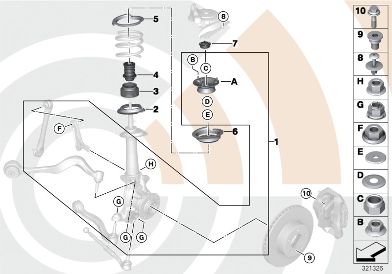 BMW 31336764085 - Vaimennuskumi, jousitus inparts.fi