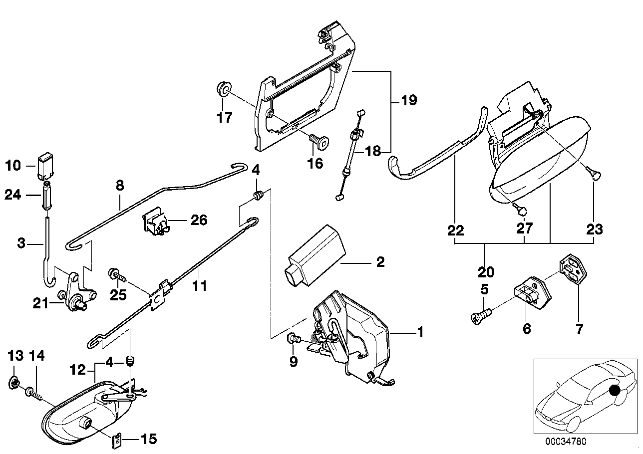 BMW 51 21 8 226 049 - Oven kahva inparts.fi