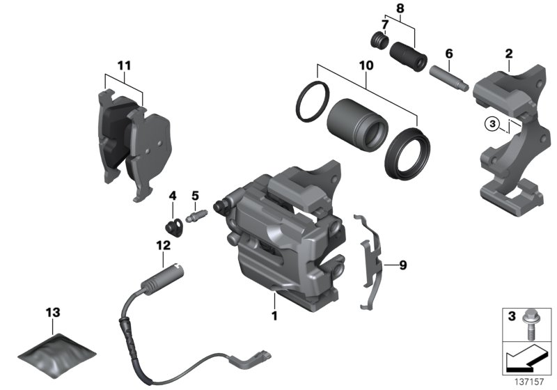 BMW 34116758107 - Ilmausruuvi / venttiili, työsylinteri inparts.fi