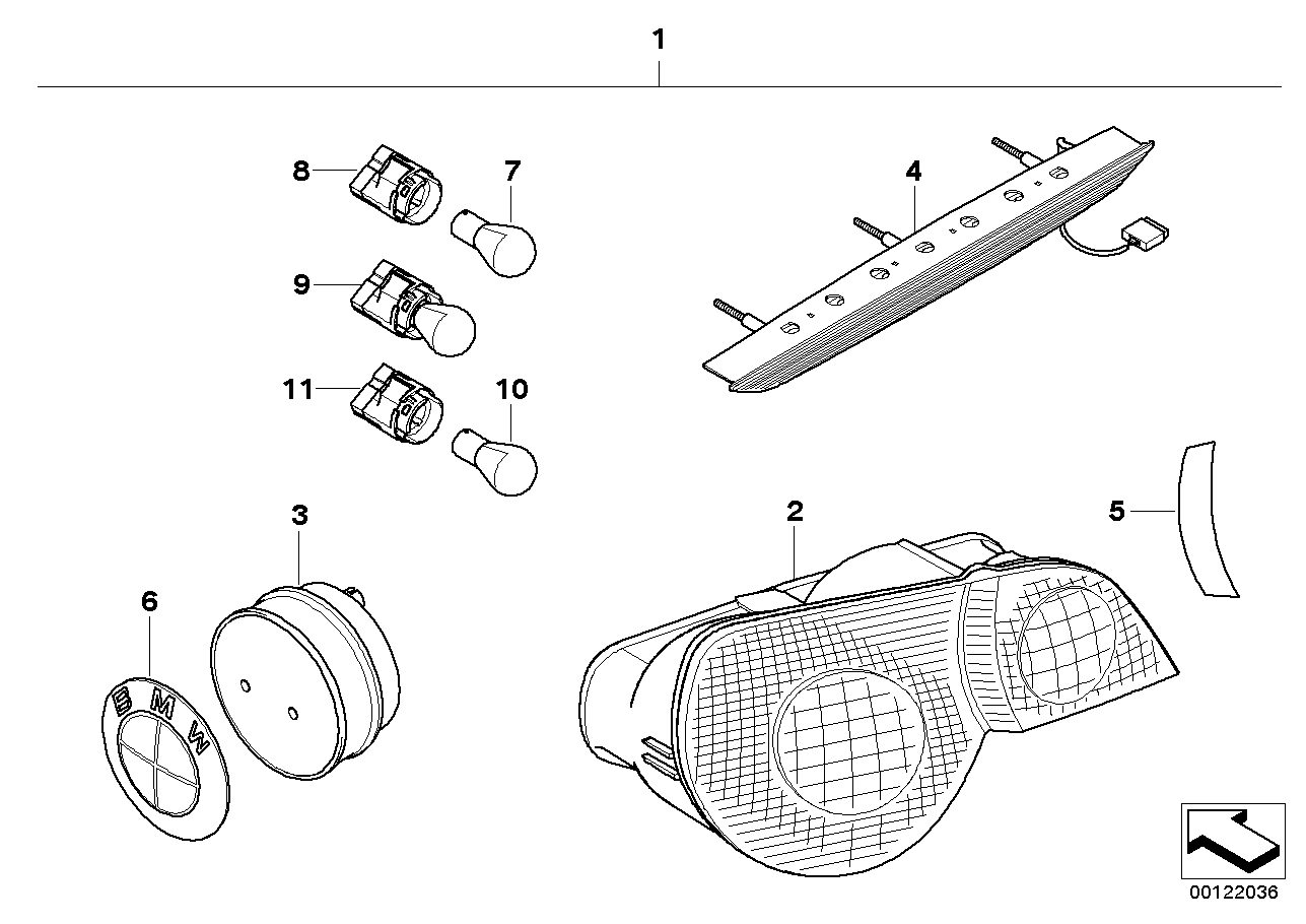 BMW 51 14 7 057 794 - Takaluukkumerkki inparts.fi