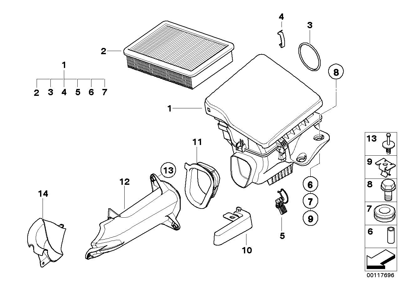 BMW 13 72 1 744 869 - Ilmansuodatin inparts.fi