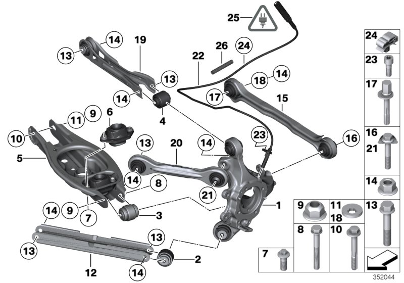 BMW 33322409891 - Tukivarsi, pyöräntuenta inparts.fi