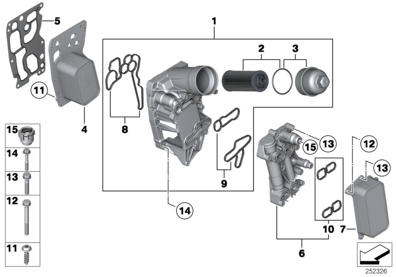 BMW 11428510856 - Moottoriöljyn jäähdytin inparts.fi