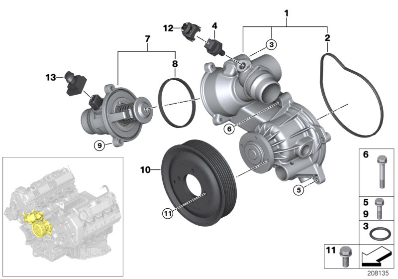 BMW 11 51 7 507 849 - Vesipumppu inparts.fi