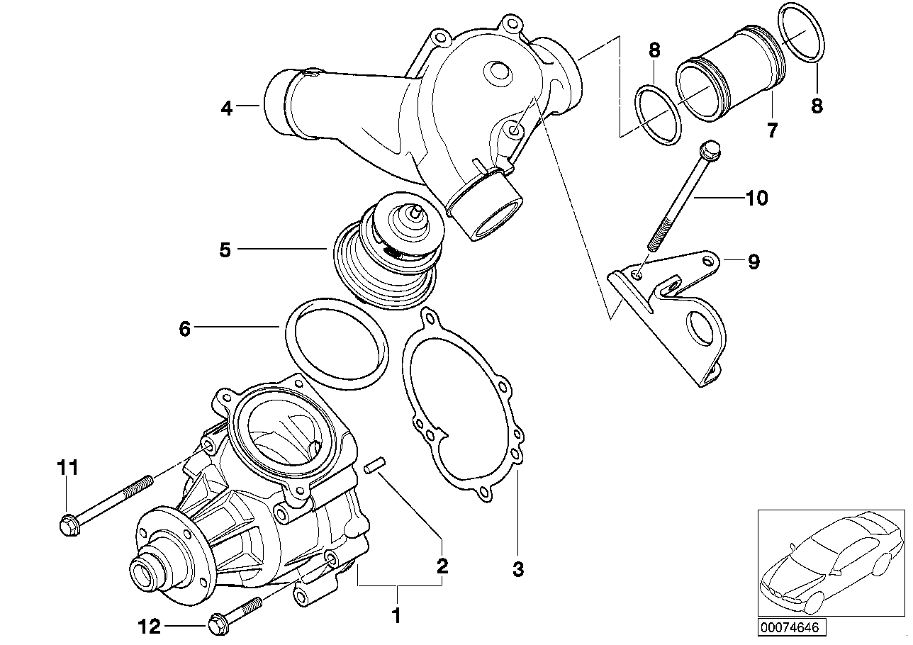 BMW 11 51 7 838 118 - Vesipumppu inparts.fi