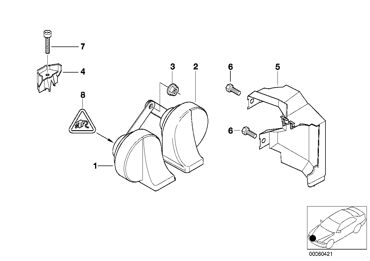 BMW 61 33 8 381 271 - Äänitorvi, fanfaari inparts.fi