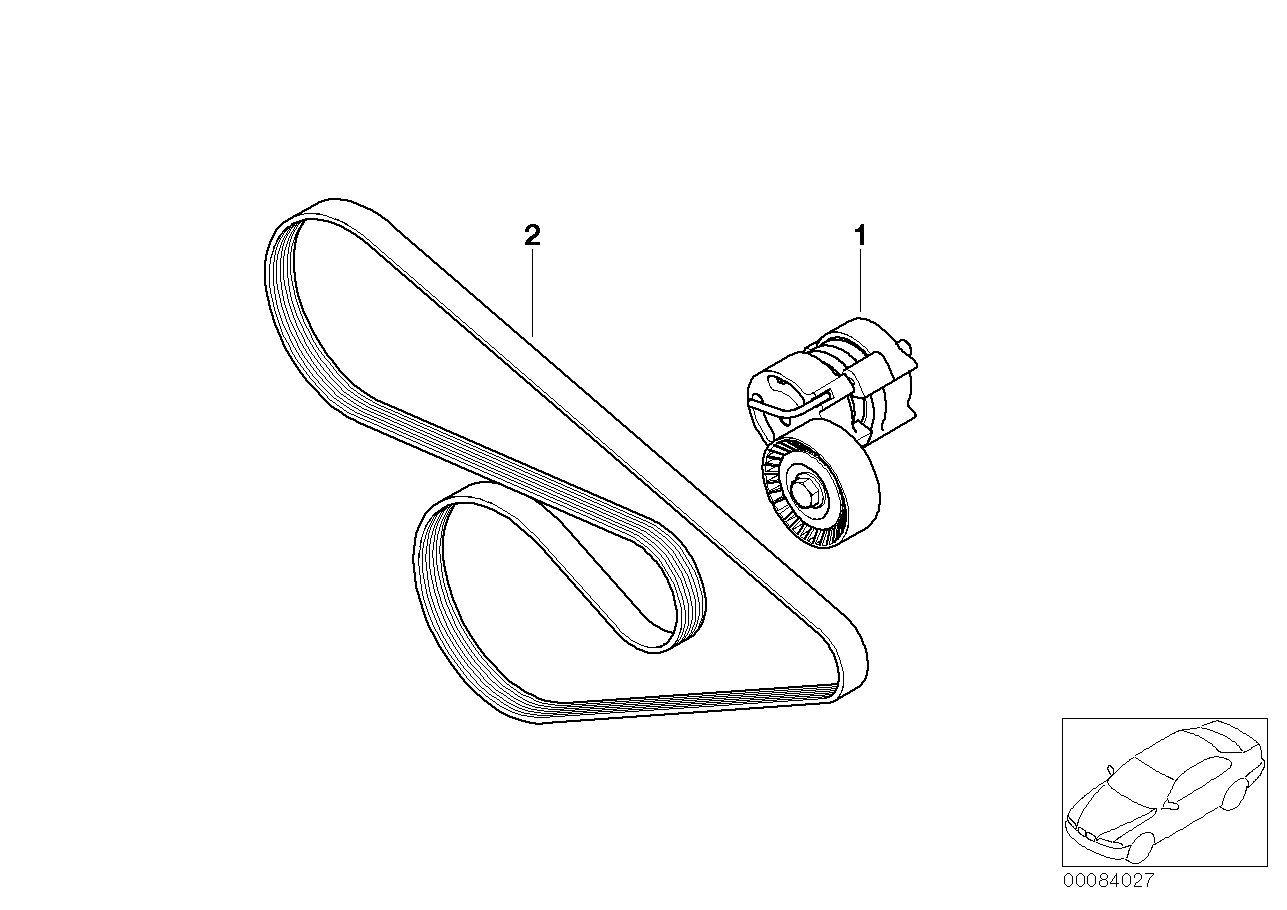 BMW 11 28 7 524 267 - Hihnankiristin, moniurahihna inparts.fi