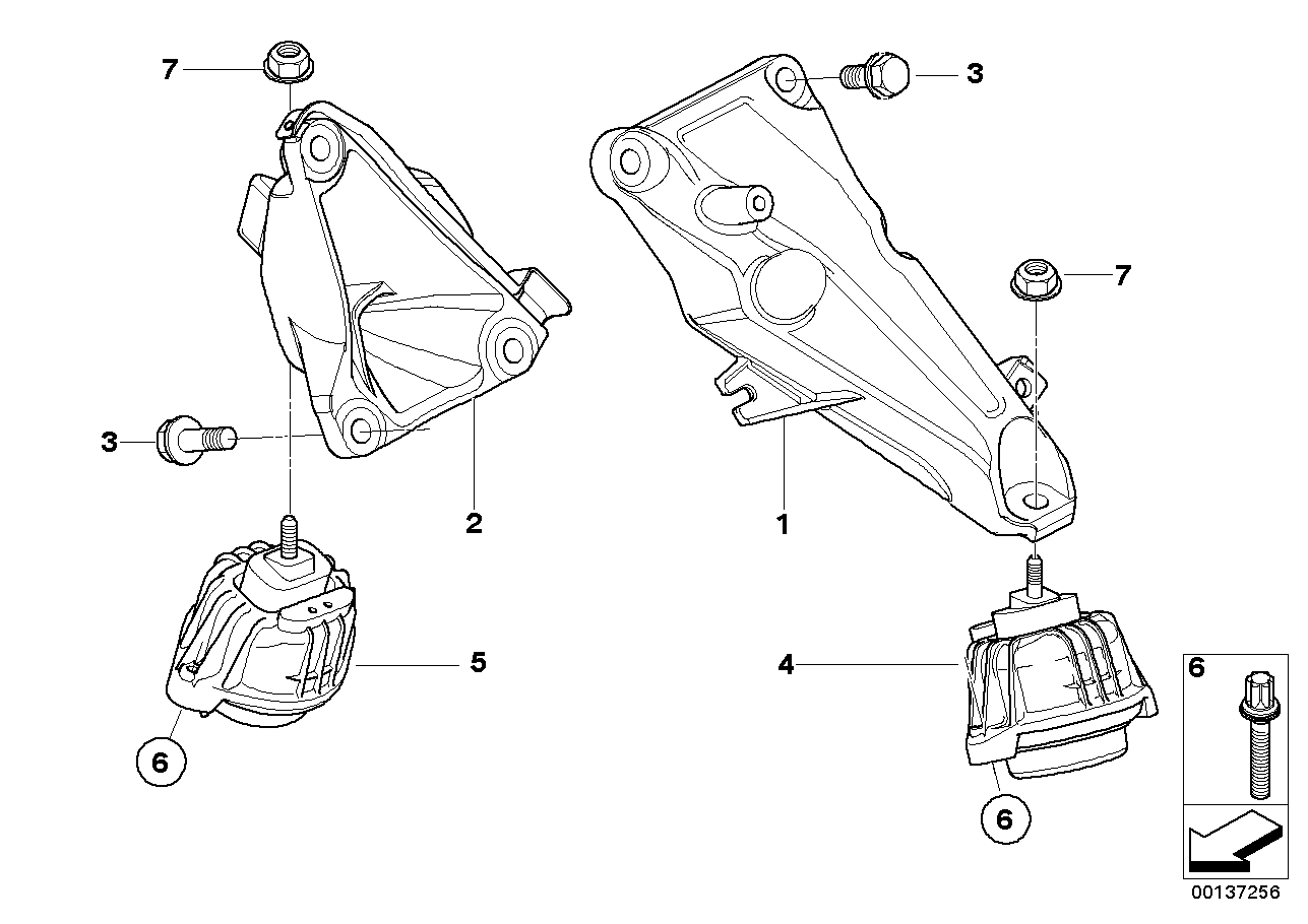 BMW 22 11 6 768 853 - Moottorin tuki inparts.fi