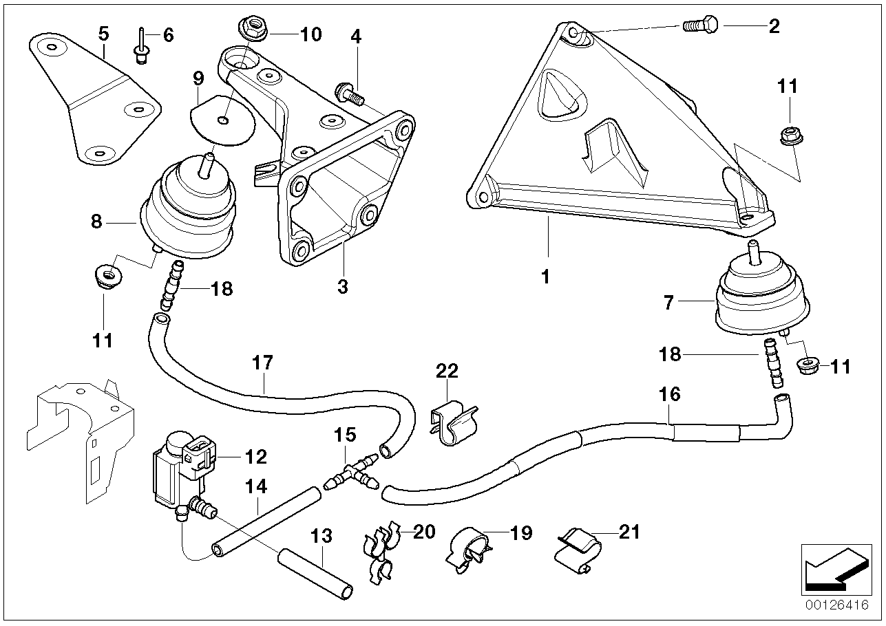 BMW 22 11 6 773 903* - Moottorin tuki inparts.fi