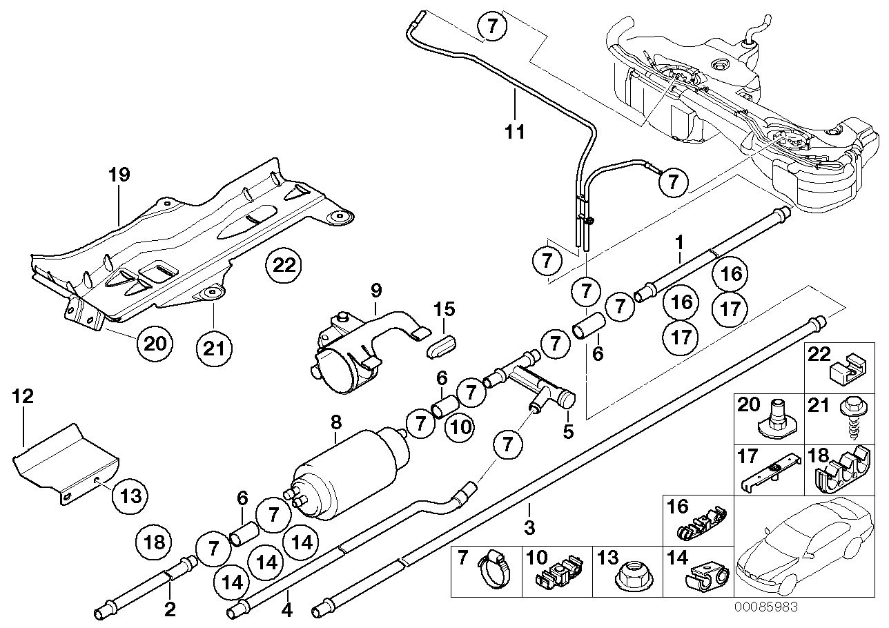 BMW 16 12 6 750 603 - Polttoainepumppu inparts.fi