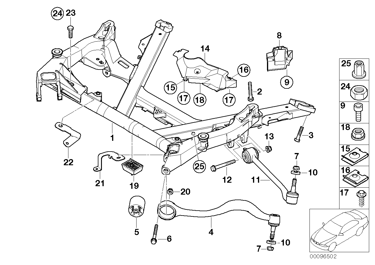 BMW 31 12 9 068 753 - Tukivarren hela inparts.fi