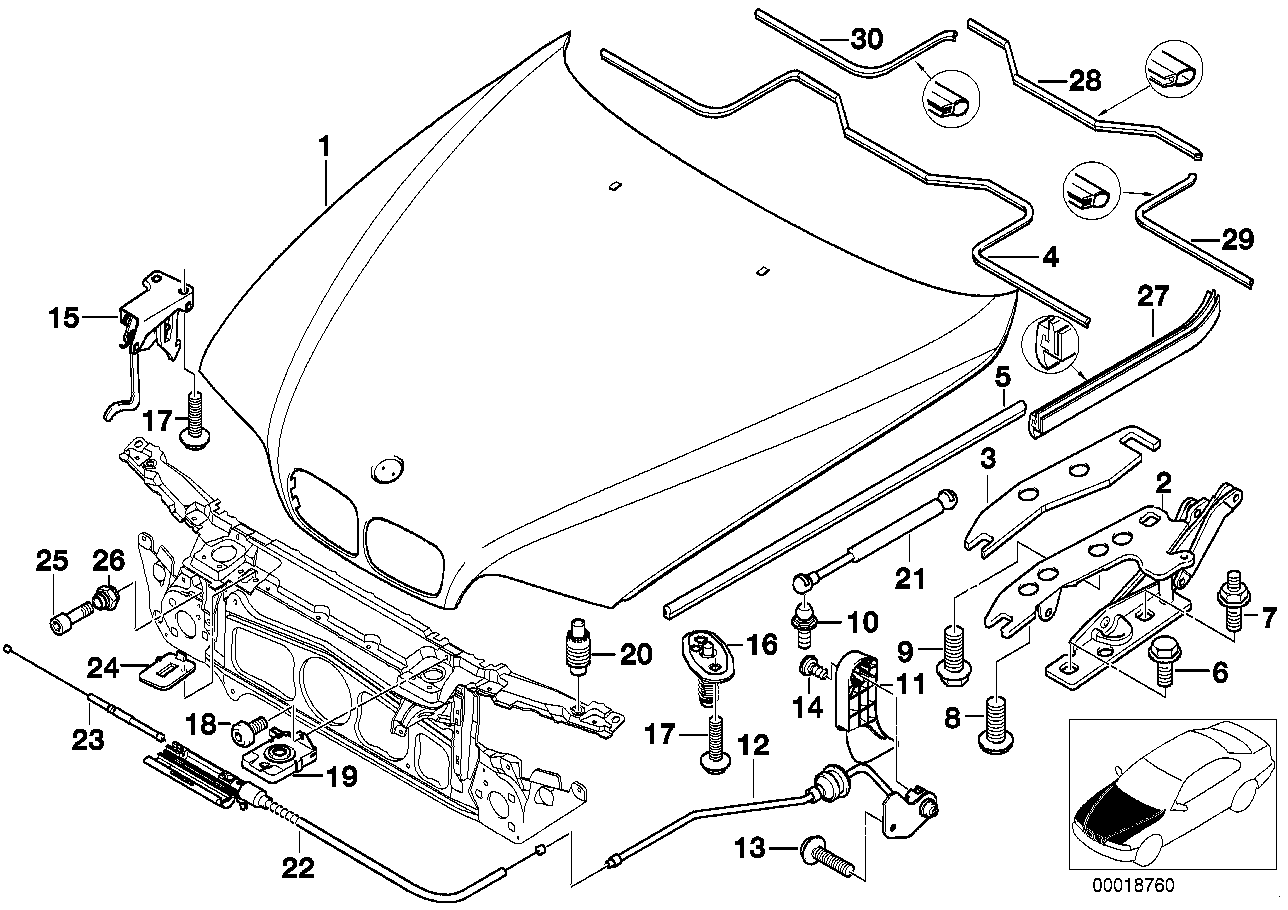 BMW 41618238592 - Konepelti inparts.fi