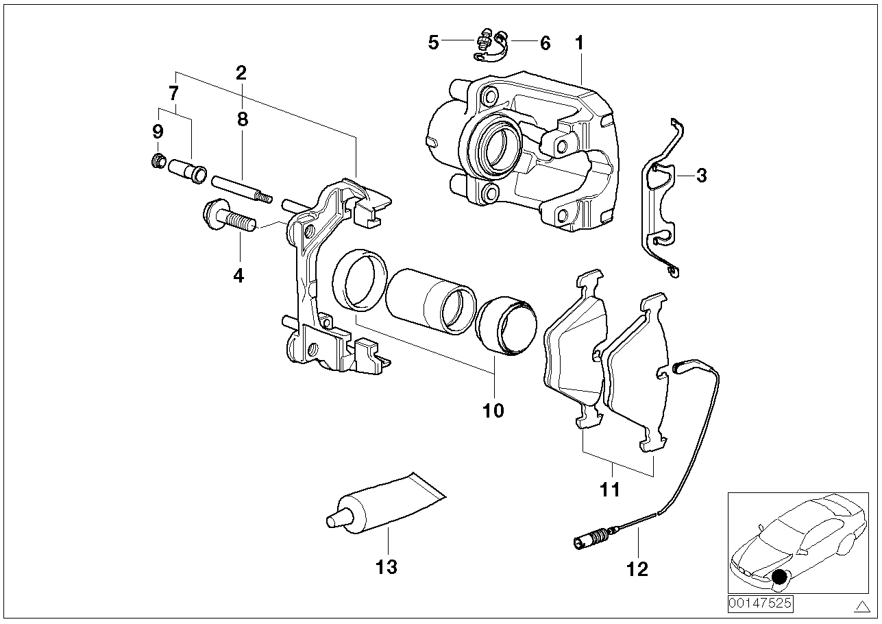 BMW 34111164611 - Tarvikesarja, jarrupala inparts.fi