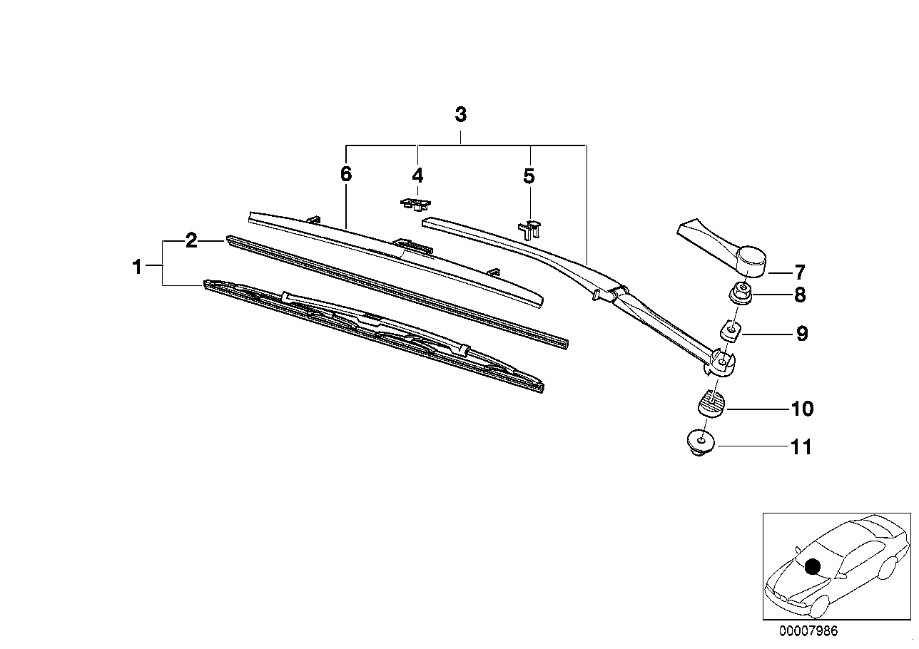 BMW 61618161491 - Pyyhkijänsulka inparts.fi