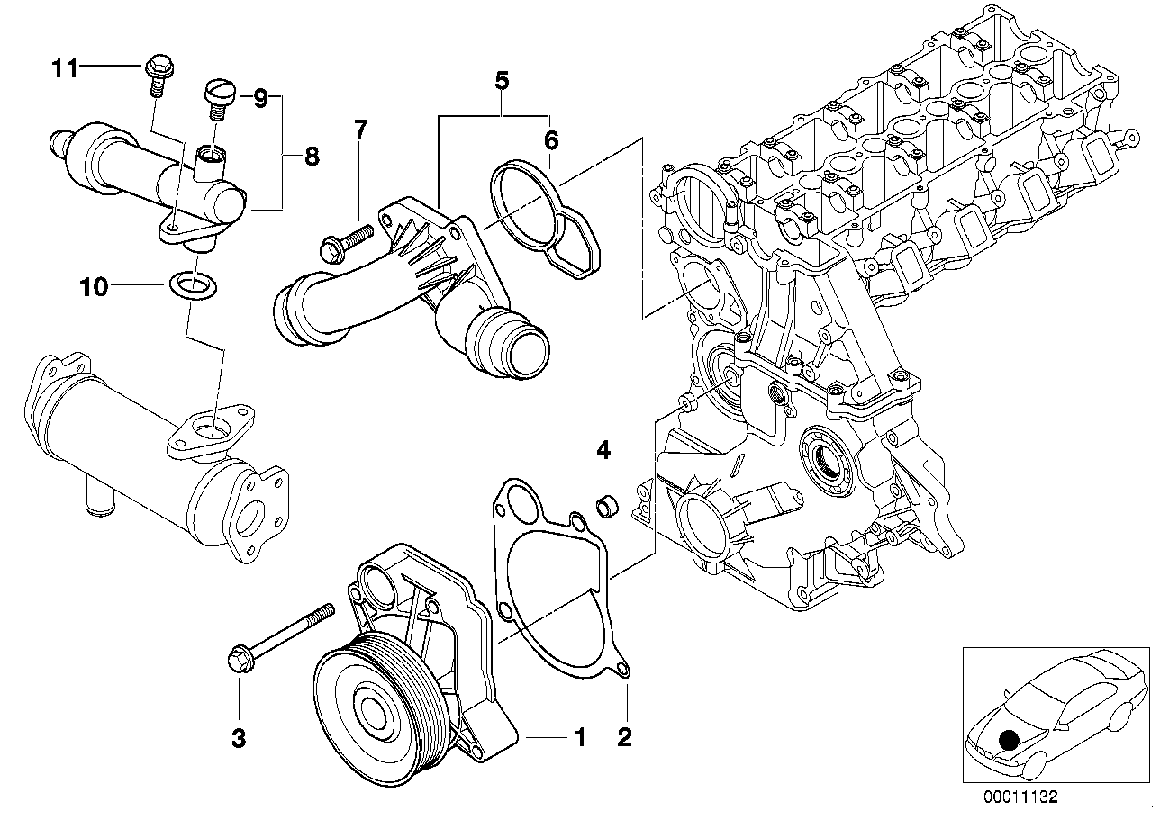 BMW 11 53 2 248 435 - Tiiviste, termostaatti inparts.fi