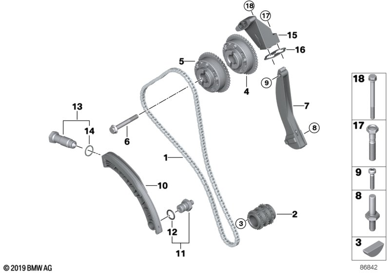 BMW 11 31 1 439 552 - Kiristyslaite, jakoketju inparts.fi