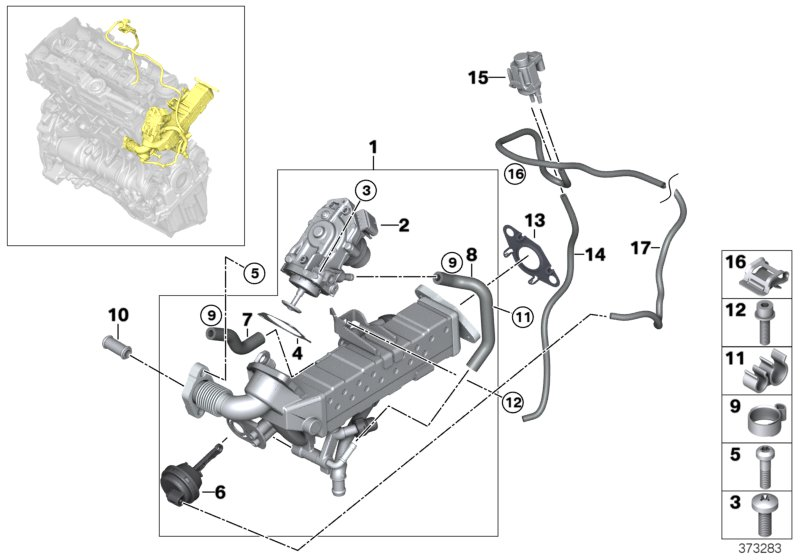 BMW 11 71 8 513 132 - Venttiili, pakokaasun kierrätys inparts.fi