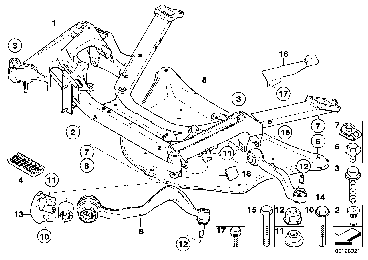 BMW 31 12 2 347 983 - Tukivarsi, pyöräntuenta inparts.fi