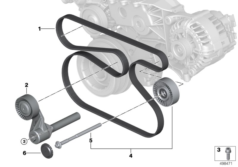 BMW 11287803476 - Moniurahihna inparts.fi