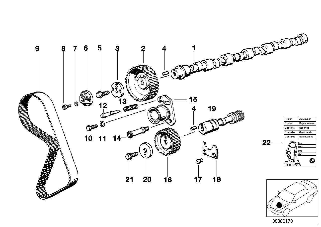 BMW 11311272433 - Kiristysrulla, hammashihnat inparts.fi