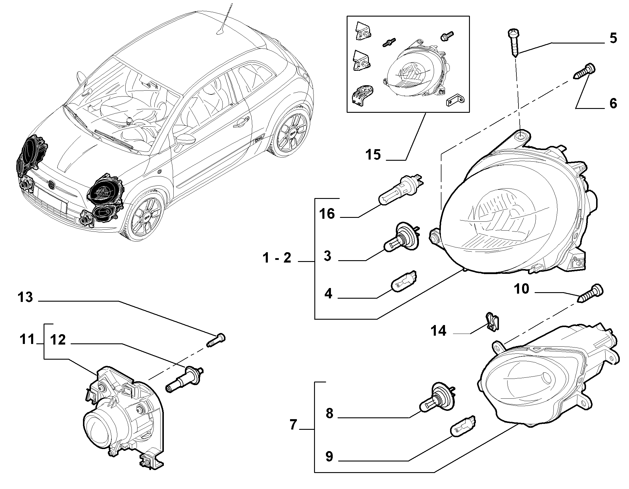 FIAT 71753190 - Polttimo, huomiovalo inparts.fi