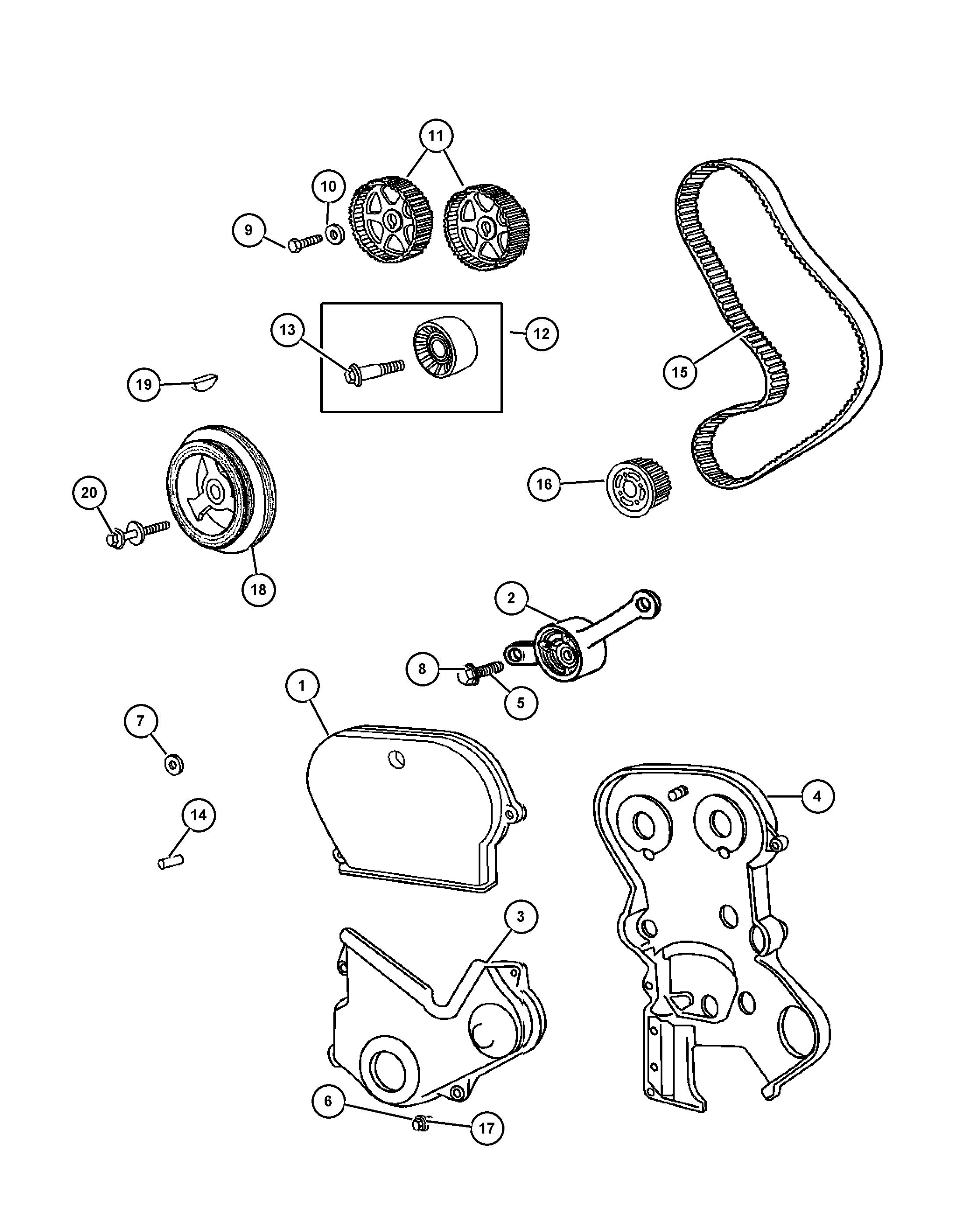 Chrysler 466 7609 - Hammaspyörä, nokka-akseli inparts.fi