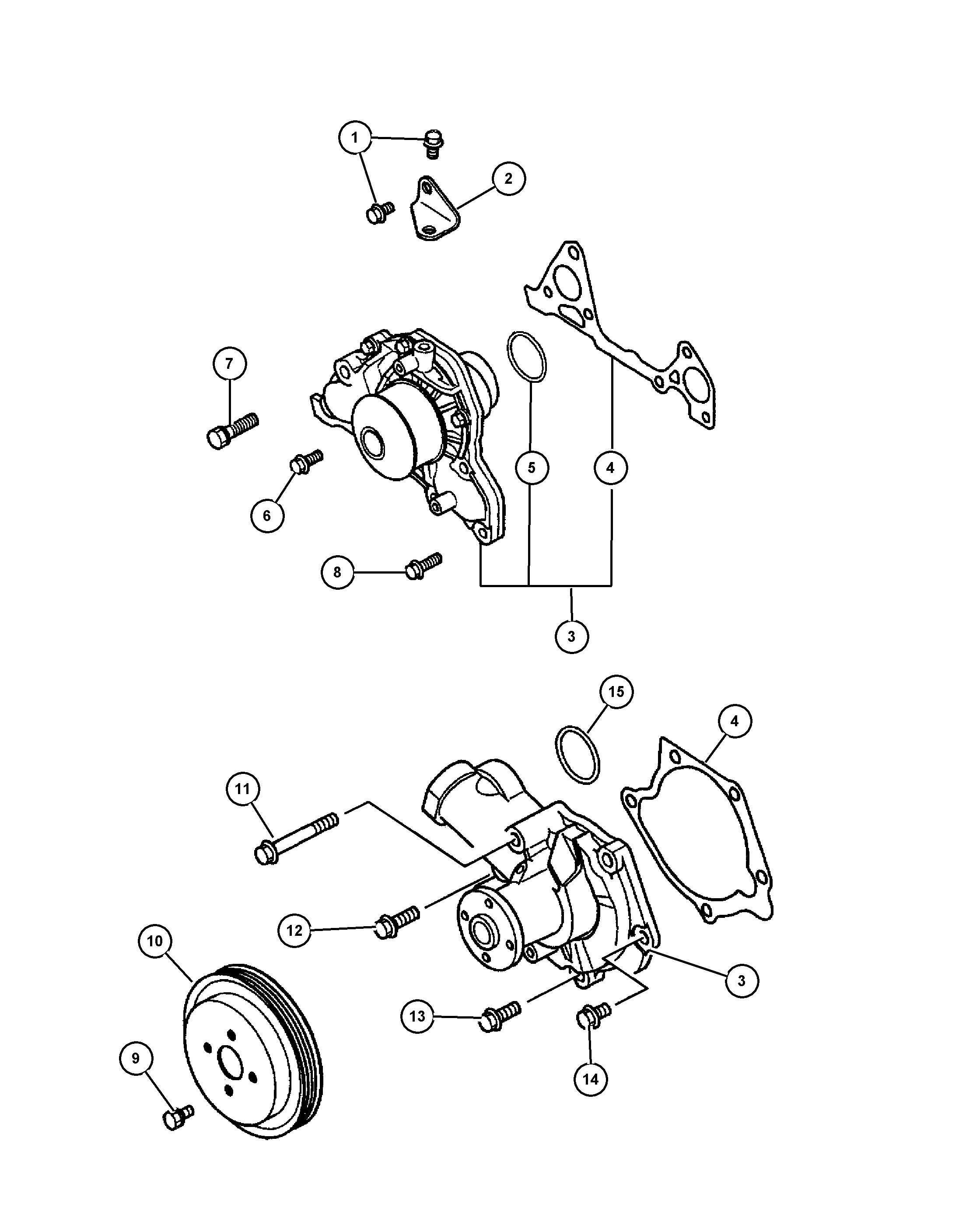 Mitsubishi MD31 5465 - Tiiviste, vesipumppu inparts.fi